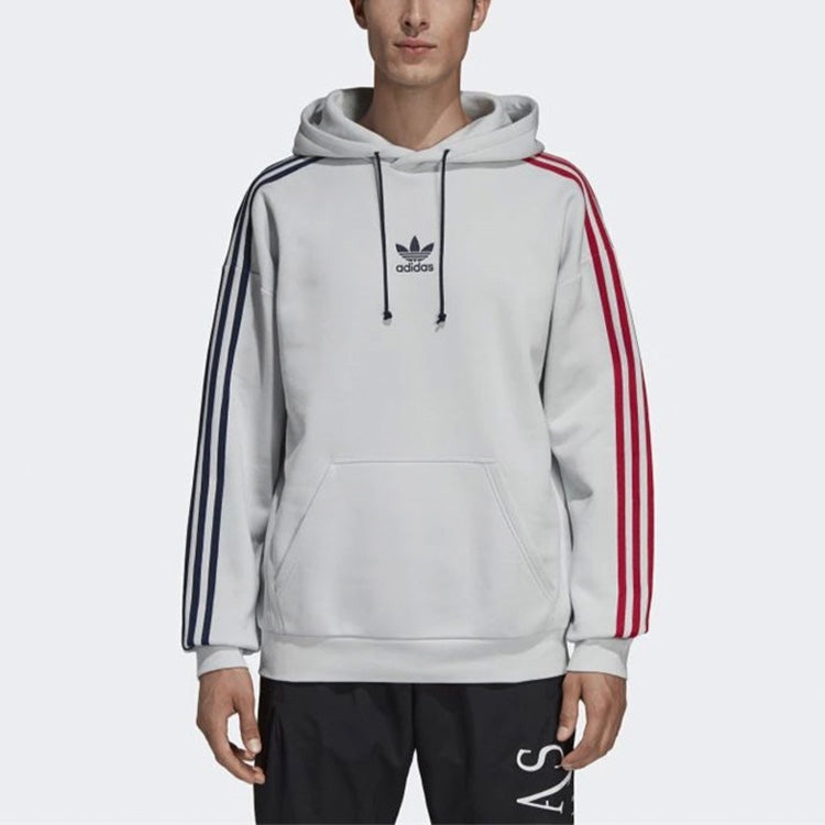 Men's adidas originals 3 STripe Hoody Gray EC3673 - 2