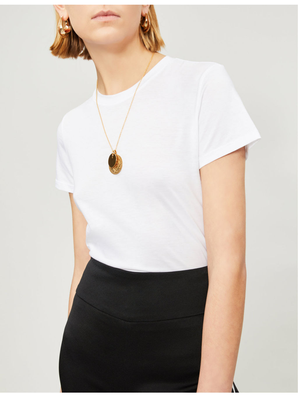 Essential round-neck pima cotton T-shirt - 5