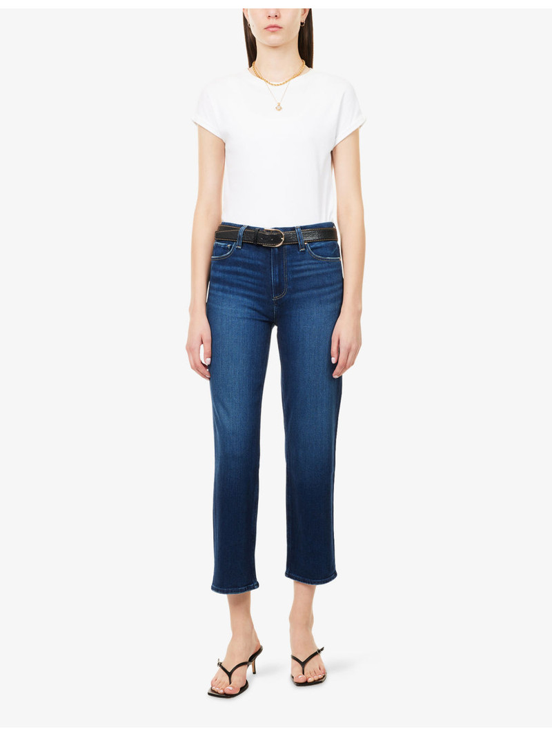 PAIGE Mason Ankle Straight-Leg Mid-Rise Stretch-Denim Blend Jeans outlook
