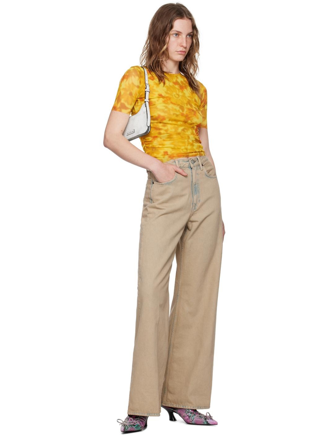 Beige Relaxed Fit 2022 Jeans - 4