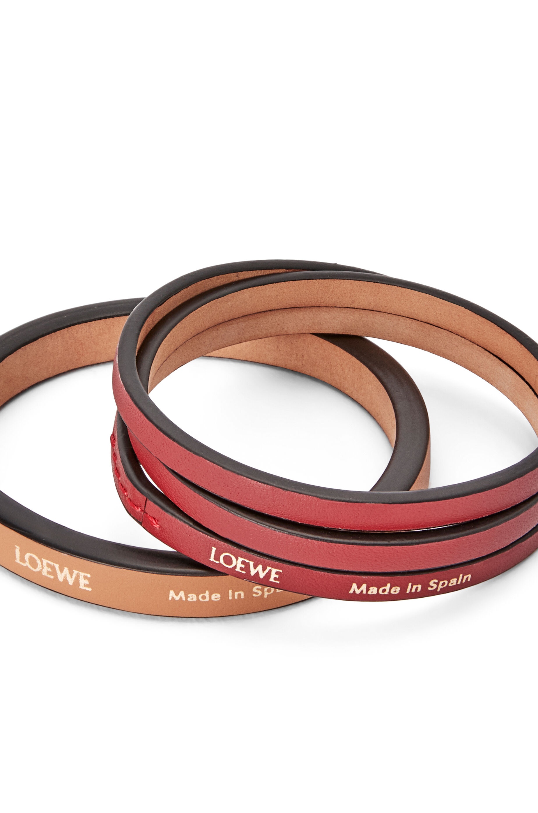 Double bangle set in classic calfskin - 4