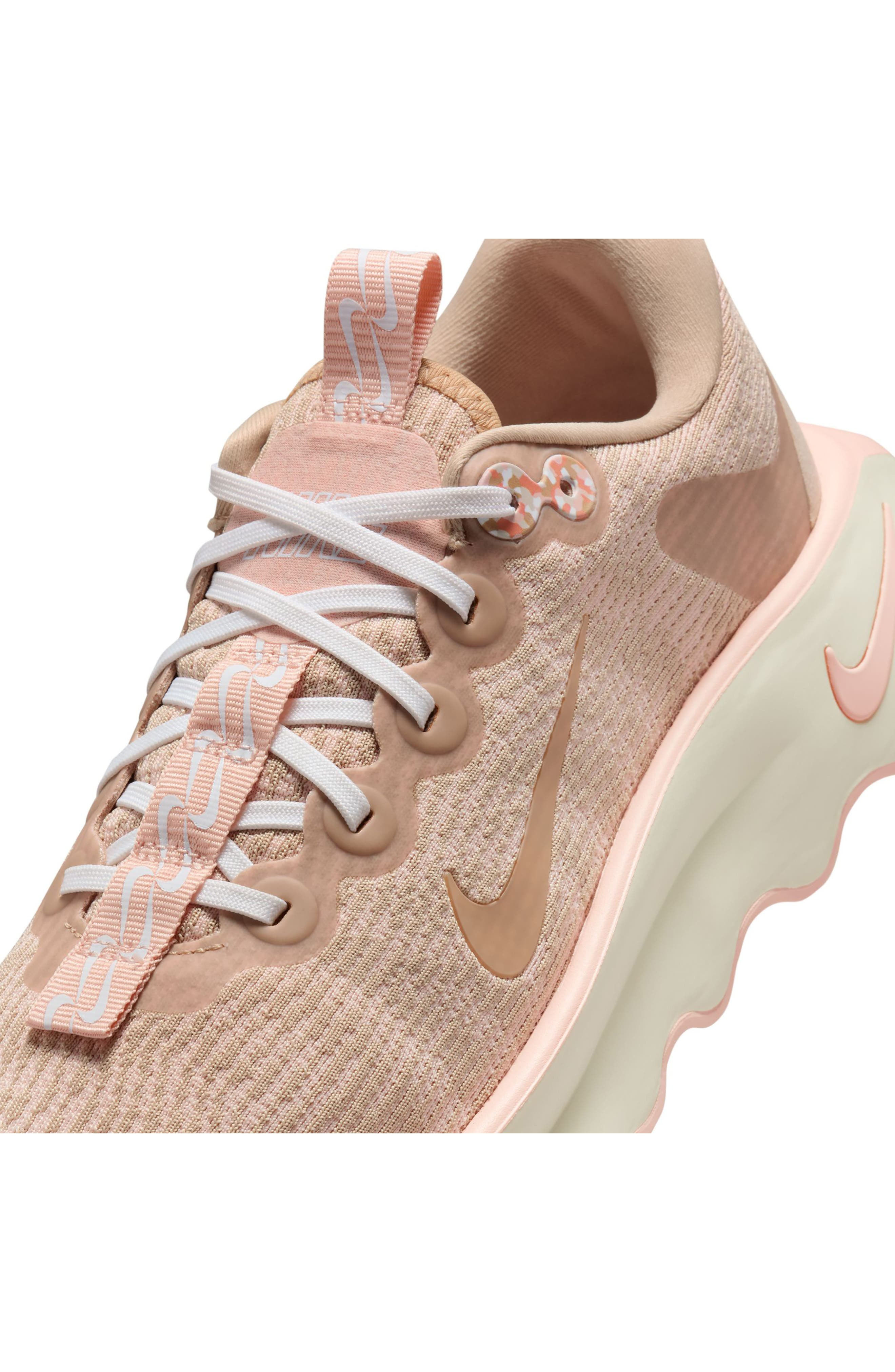 Nike Motiva Walking Shoe in Linen/Linen/Coral/Milk at Nordstrom - 7