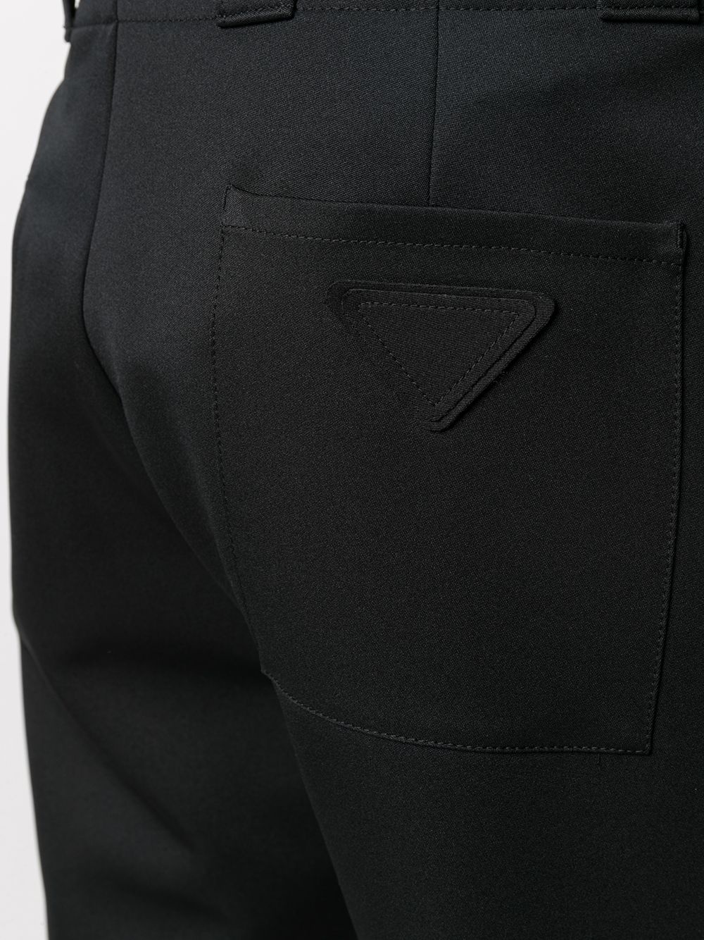 logo patch cropped trousers - 5