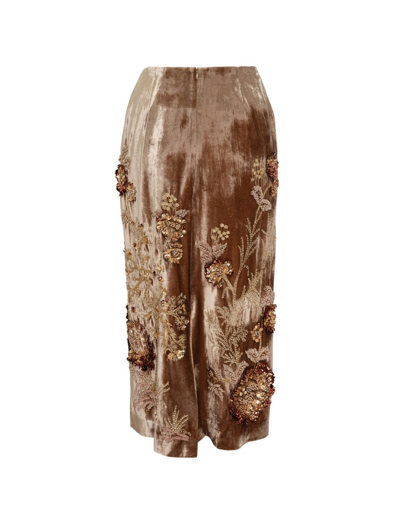 BIYAN sequin-embellished midi skirt outlook