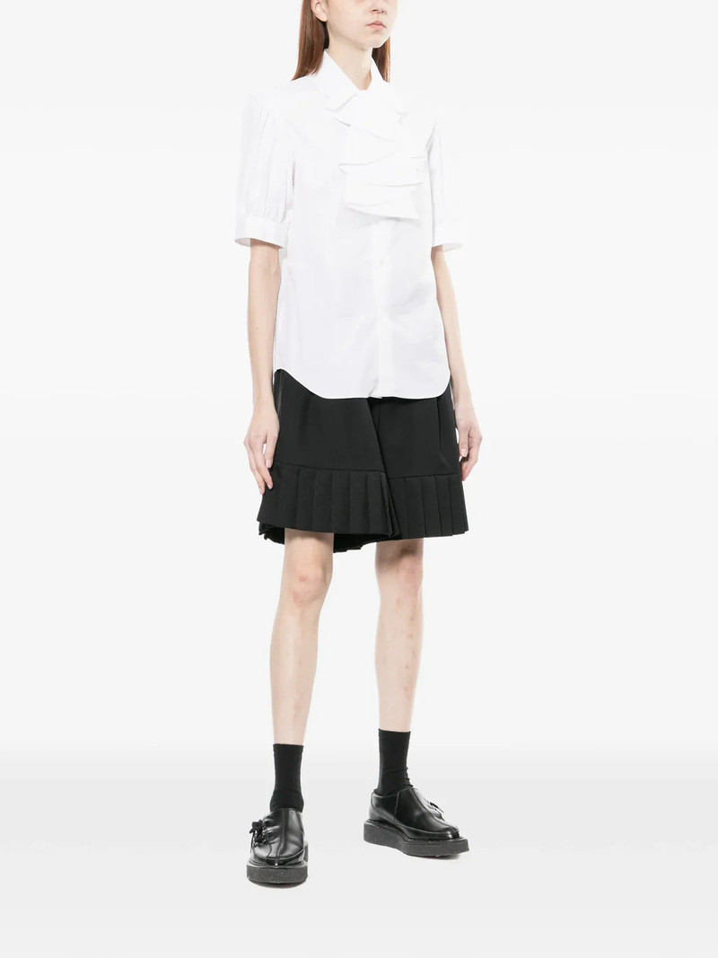 Noir Kei Ninomiya Cotton Broad x Nylon Tulle Top outlook