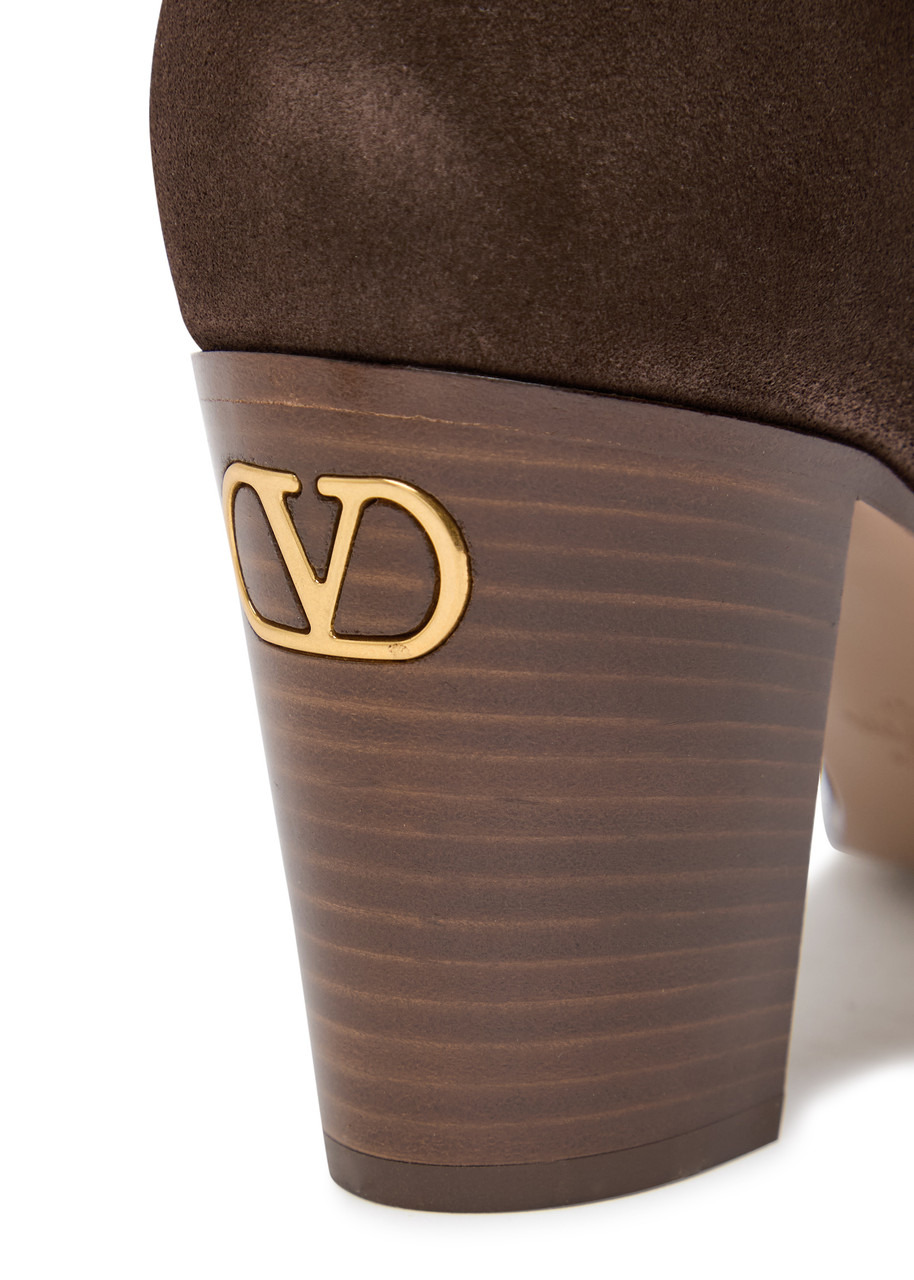 Valentino Pattie 75 Suede Knee-high Boots - 4