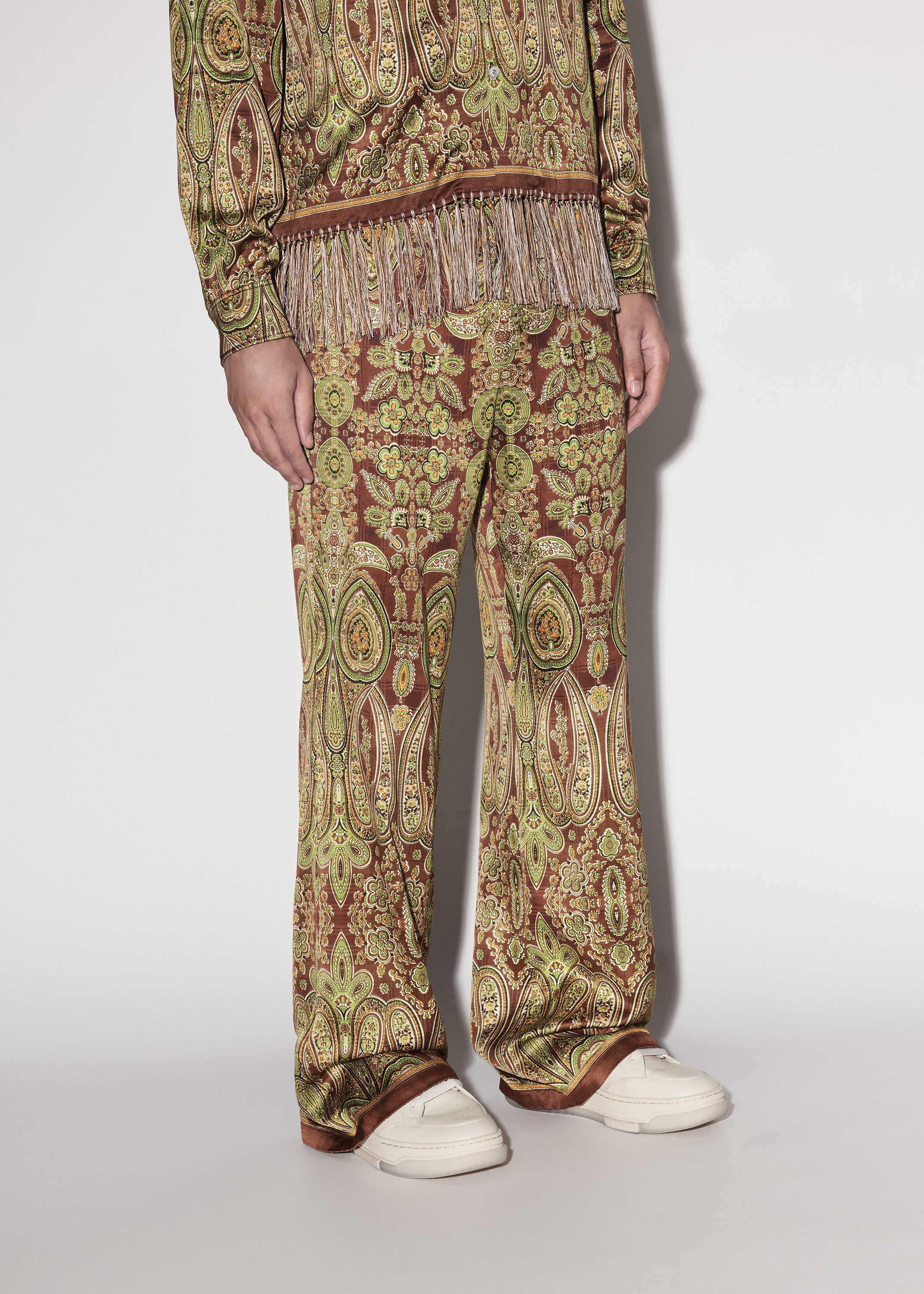 TAPESTRY PRINT FLARE TROUSER - 3