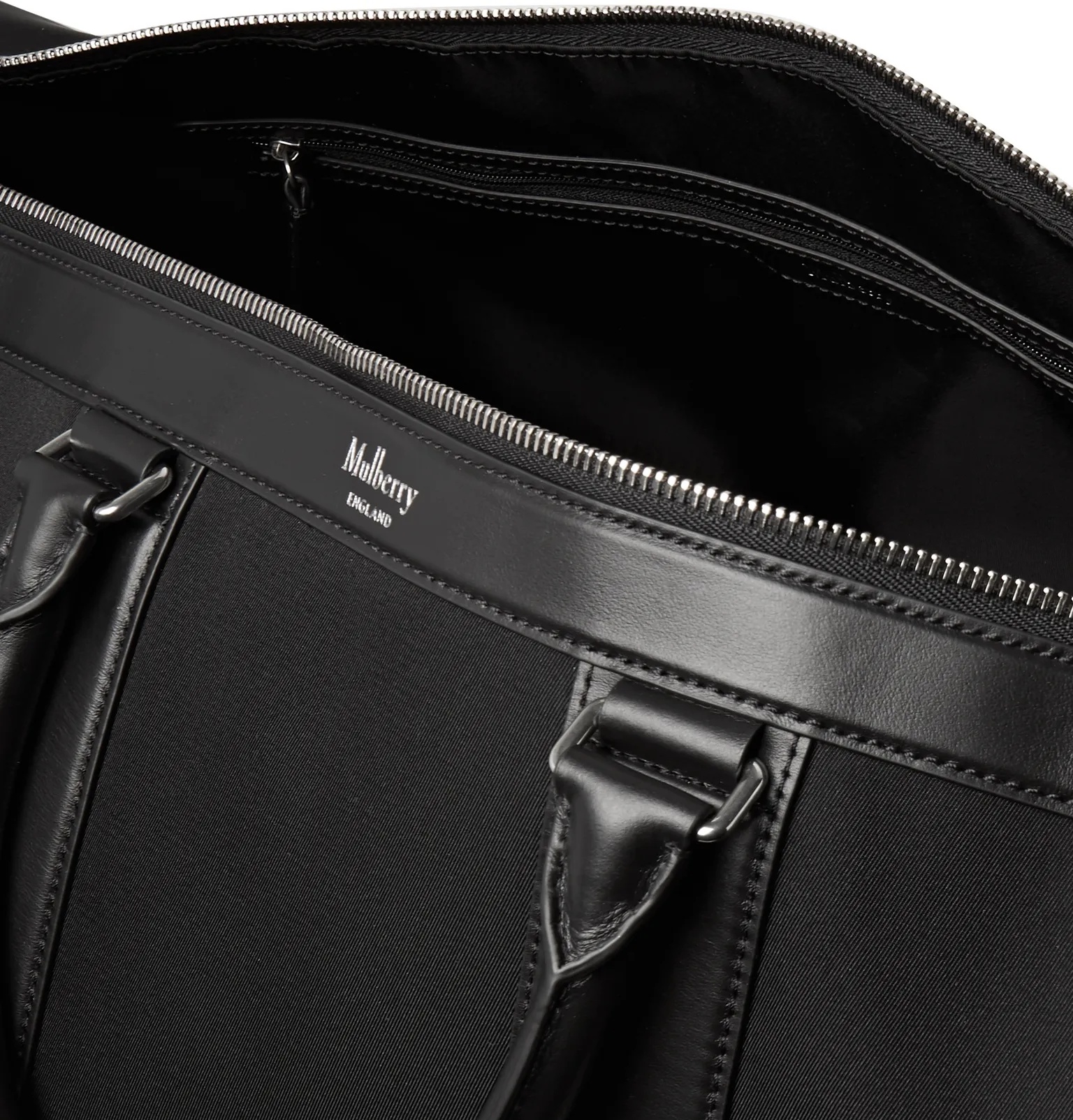 Leather-Trimmed Nylon-Twill Holdall - 3