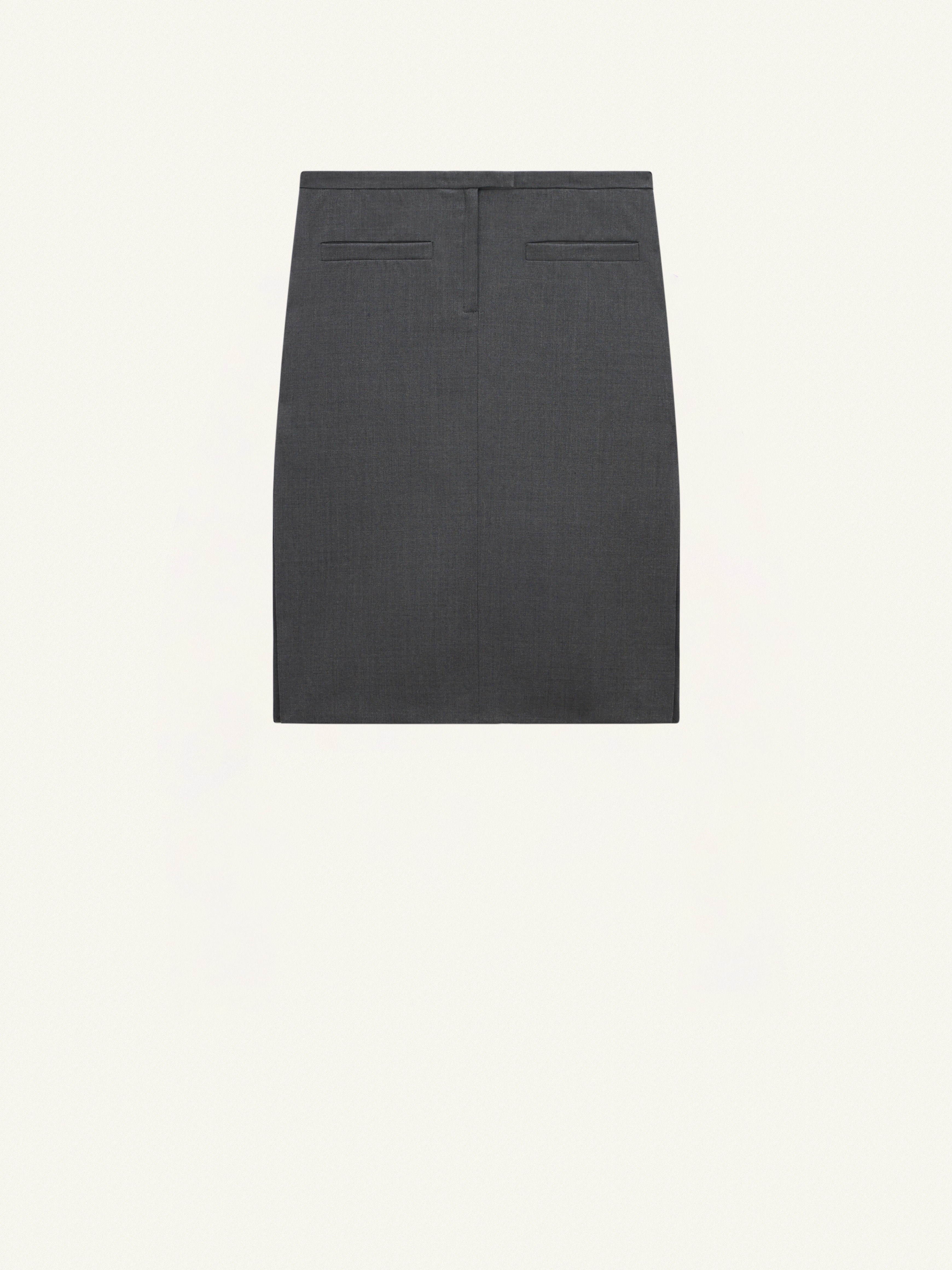 WOOL DOUBLE SLITS SKIRT - 1