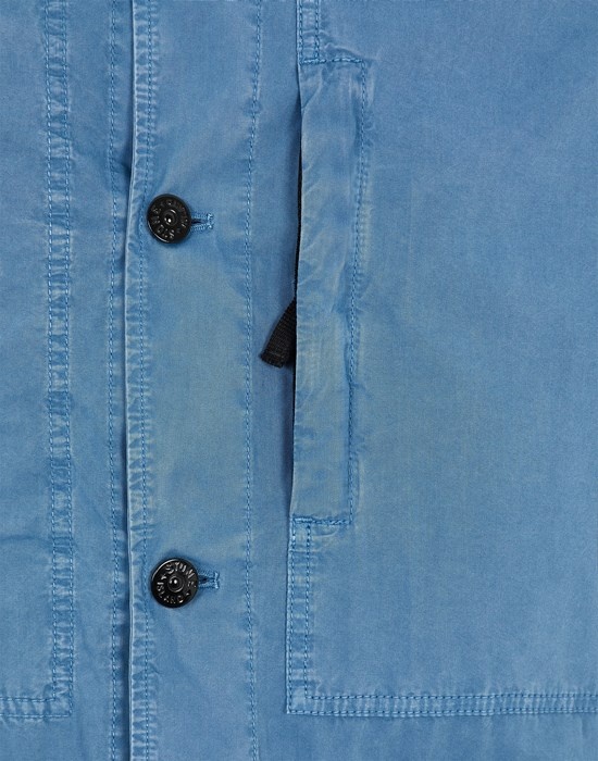 439WN BRUSHED COTTON CANVAS_GARMENT DYED 'OLD' EFFECT MID BLUE - 5