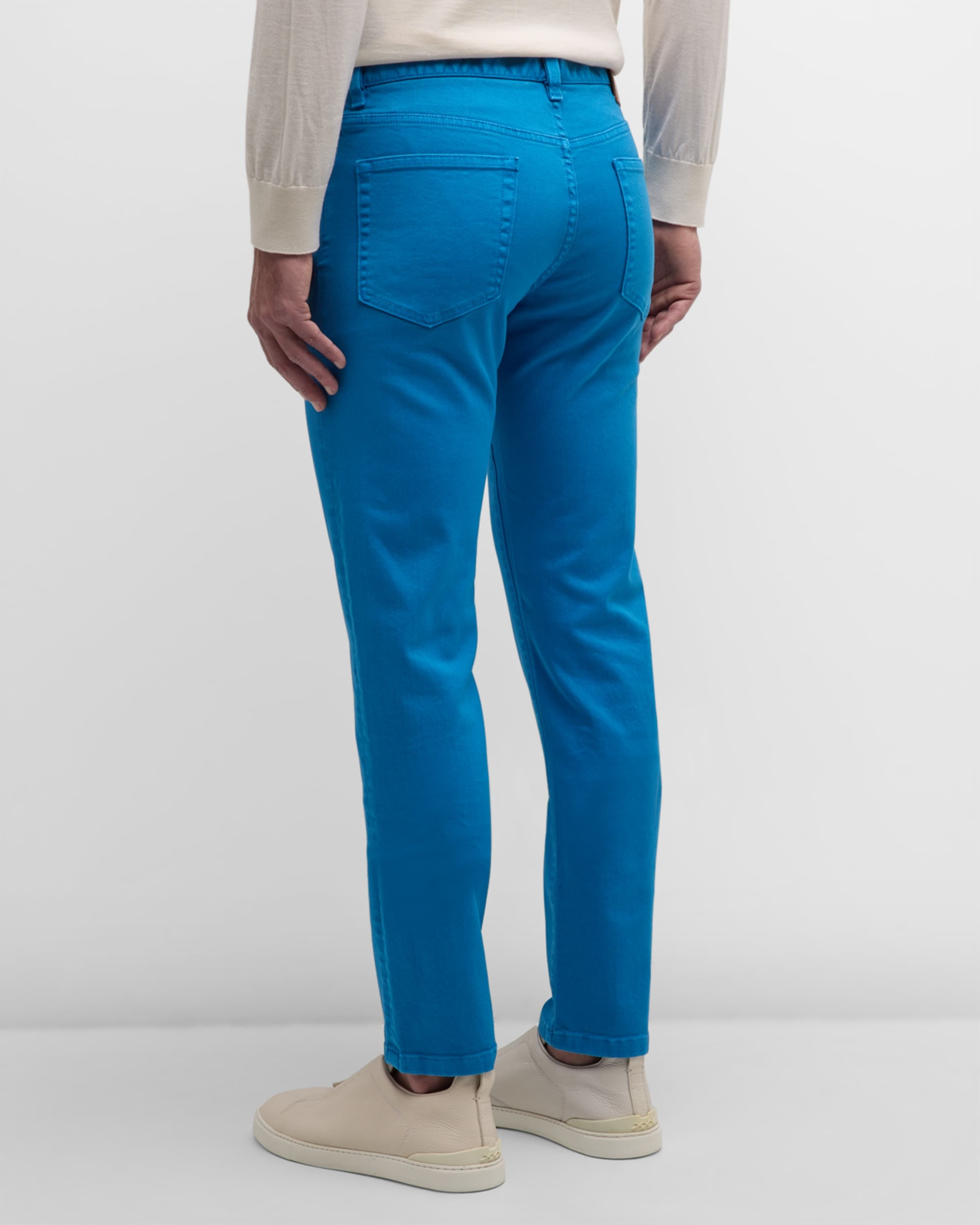Men's Garment-Dyed Straight-Leg Denim Jeans - 3