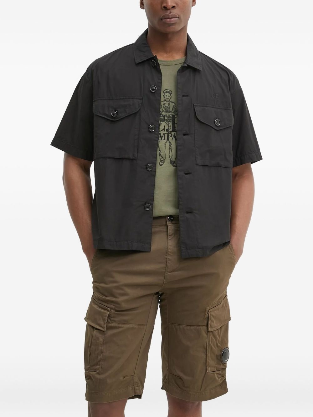 Popeline pocket short-sleeve shirt - 3
