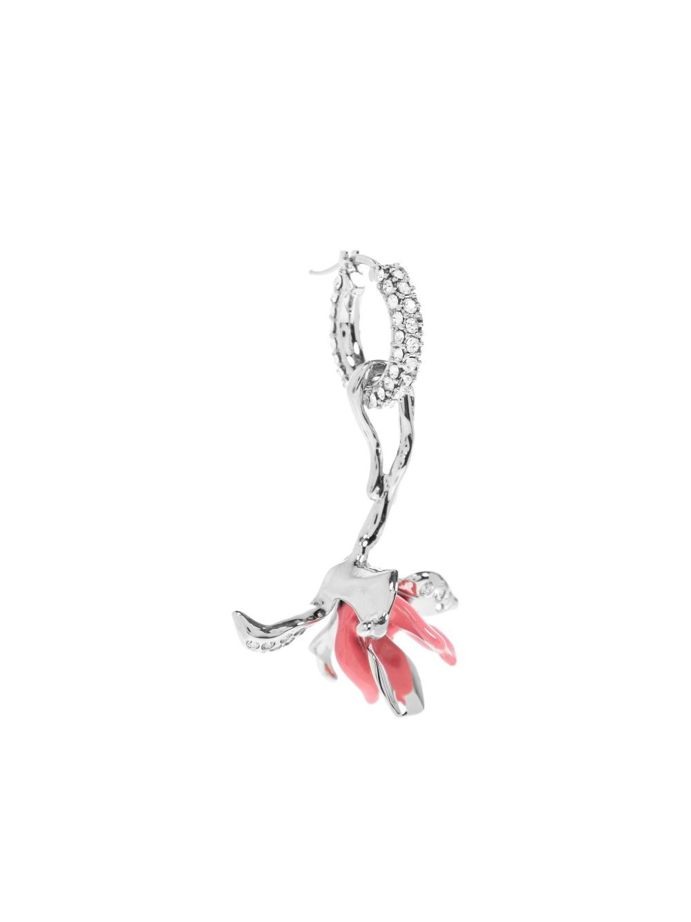 crystal-embellished flower earrings - 3