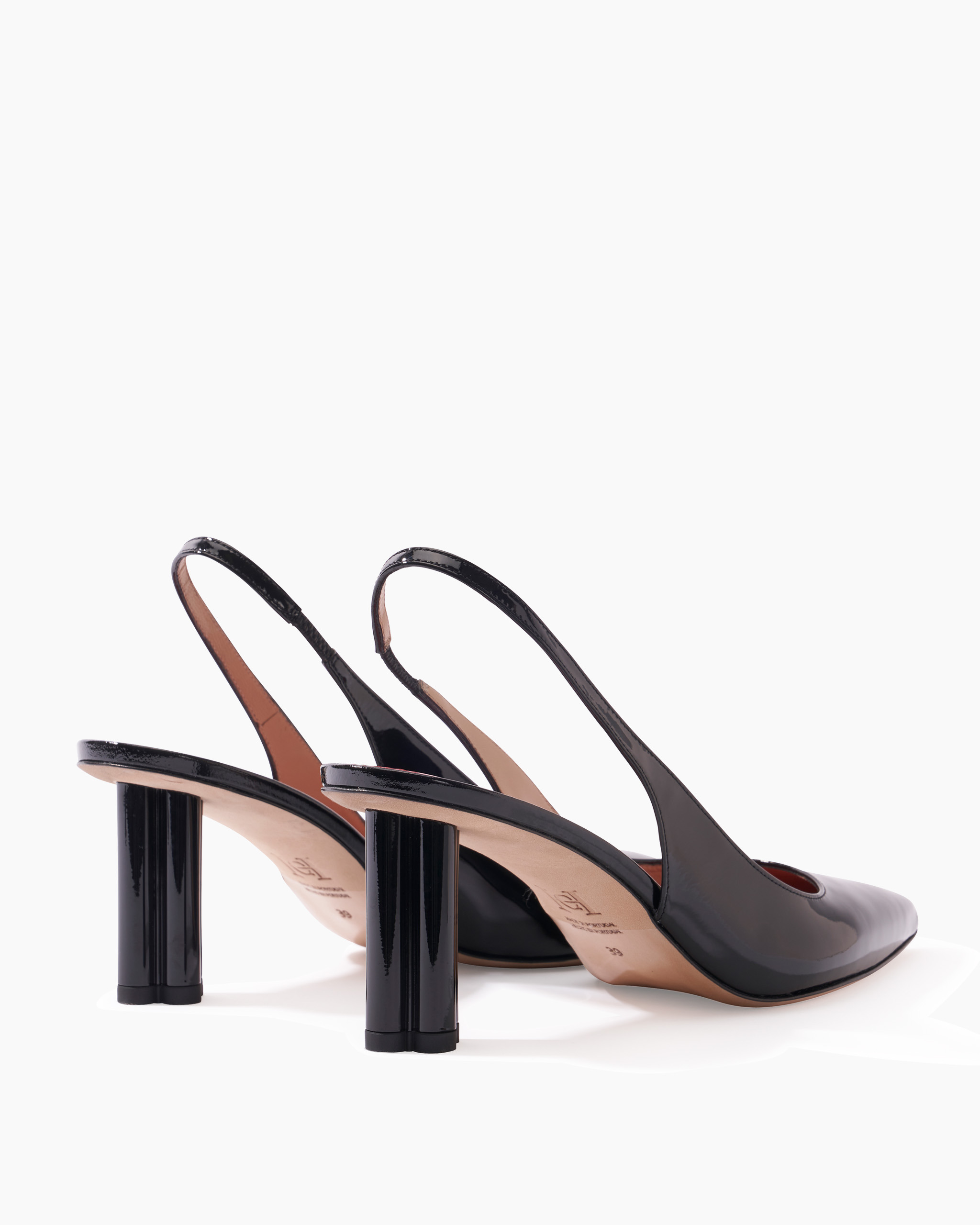 Cylinder-Heel Patent Leather Pumps - 4