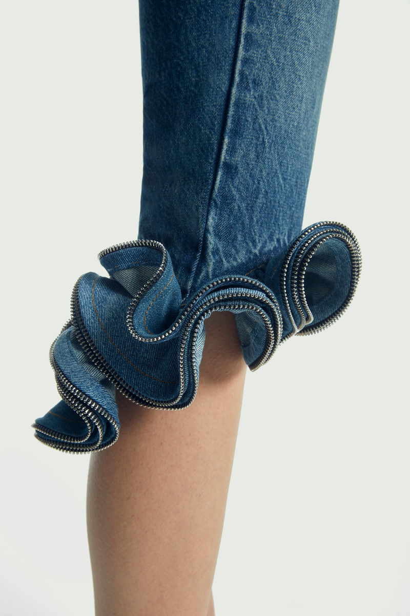 COPERNI Cropped Ruffle Denim Pants outlook