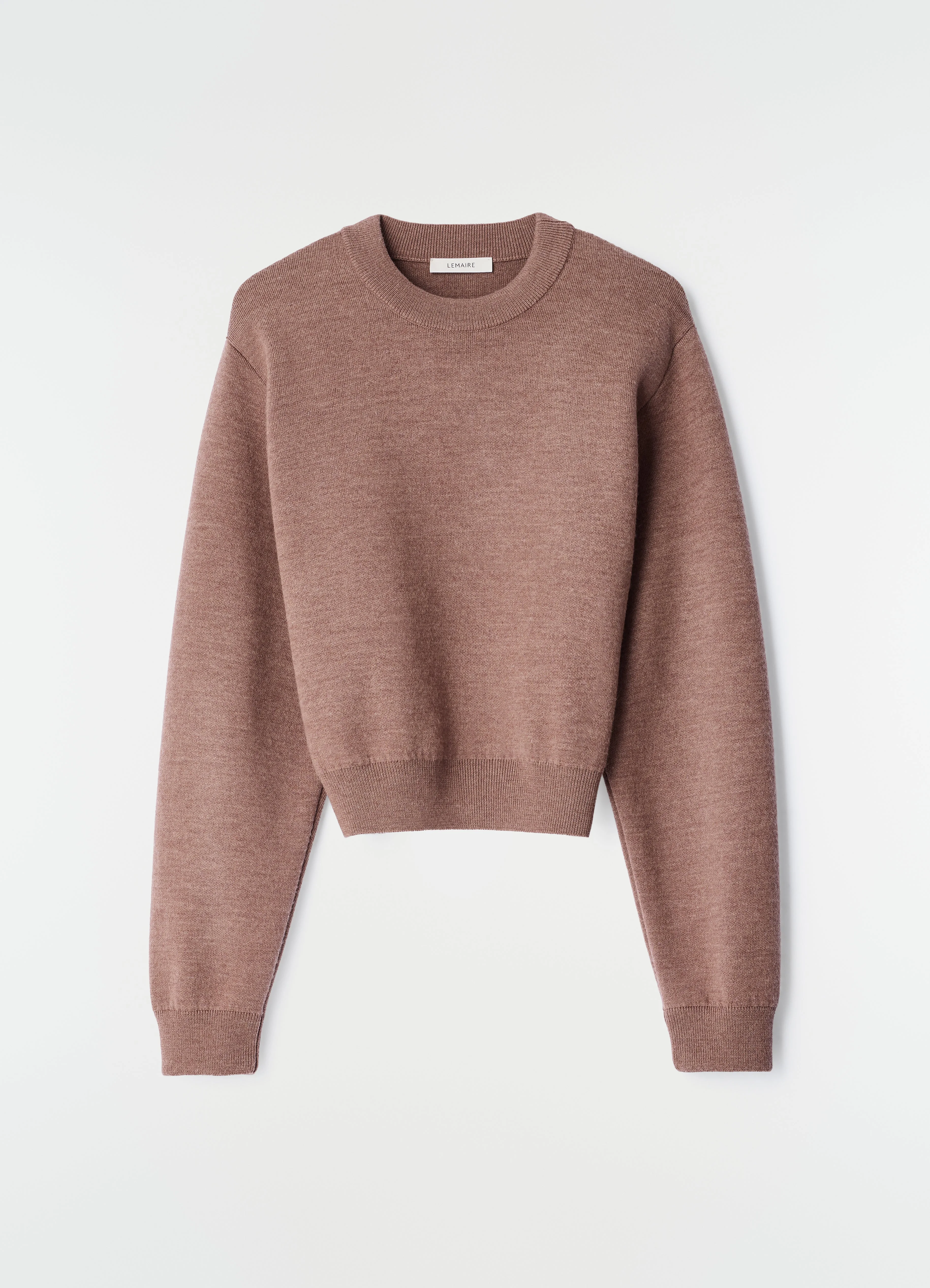 SHORT SWEATSHIRT IN FELTED MERINO WOOL - 1