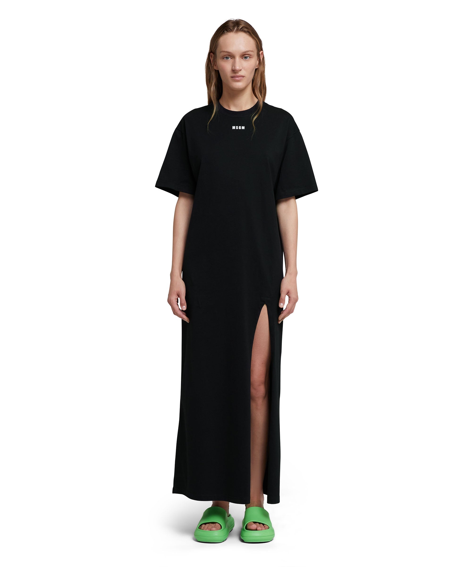 ワンピース Msgm Brushed Logo Dress MSGM Long T-Shirt dress with logo | REVERSIBLE