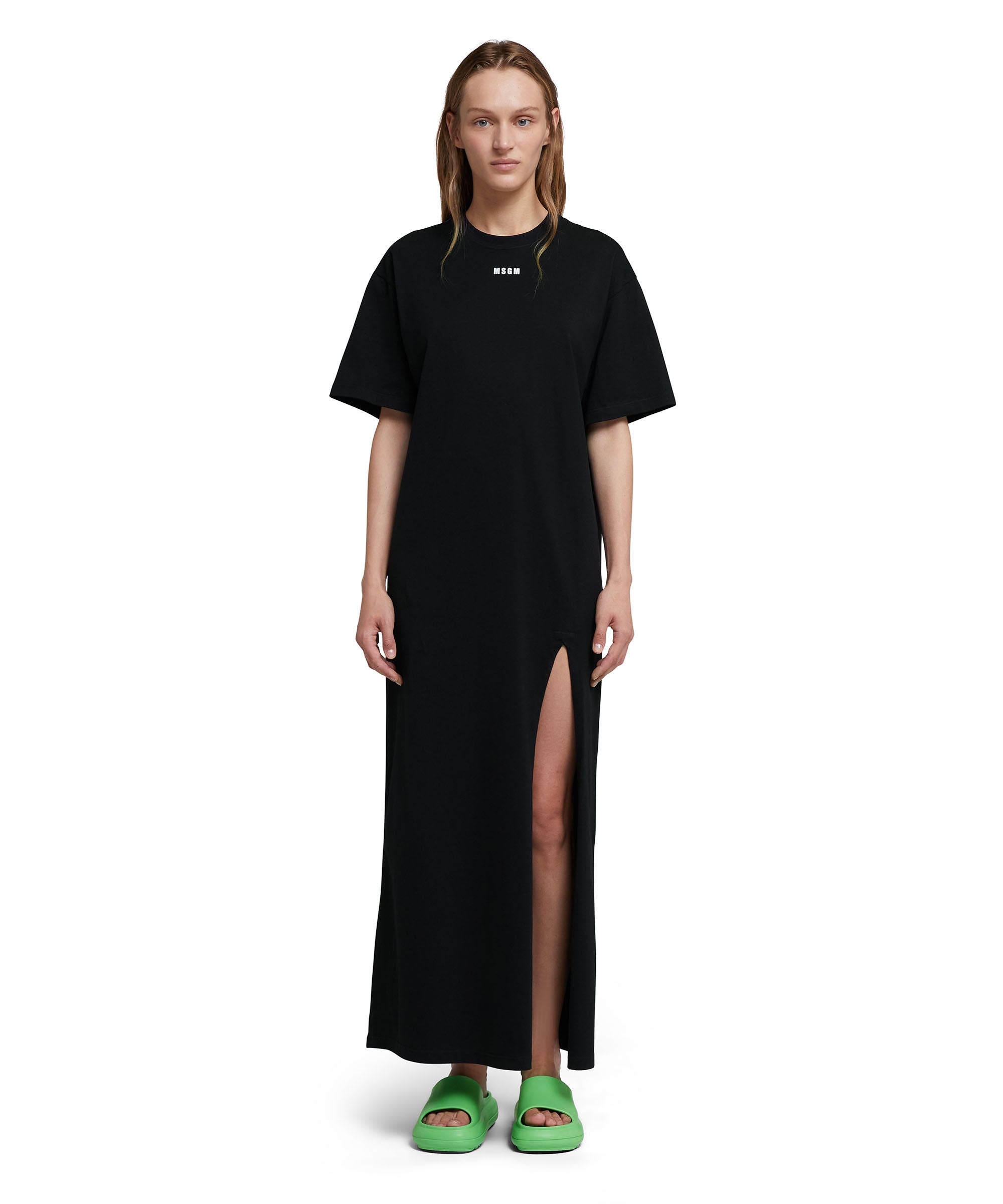 Long T-Shirt dress with logo - 2