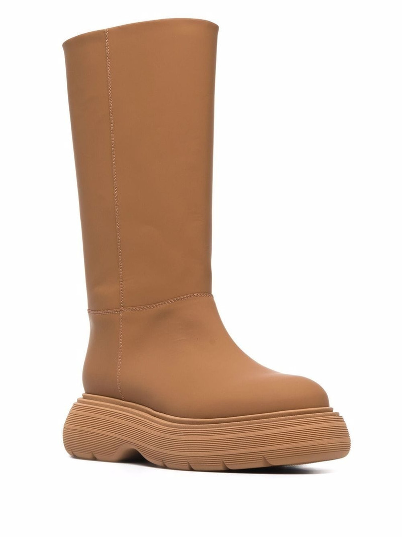 GIABORGHINI chunky sole leather boots outlook