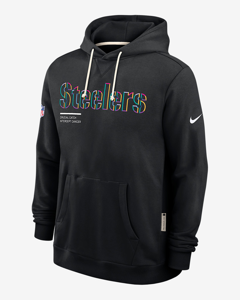 Pittsburgh Steelers Crucial Catch Sideline Men's Nike Dri-FIT NFL Pullover Hoodie - 1