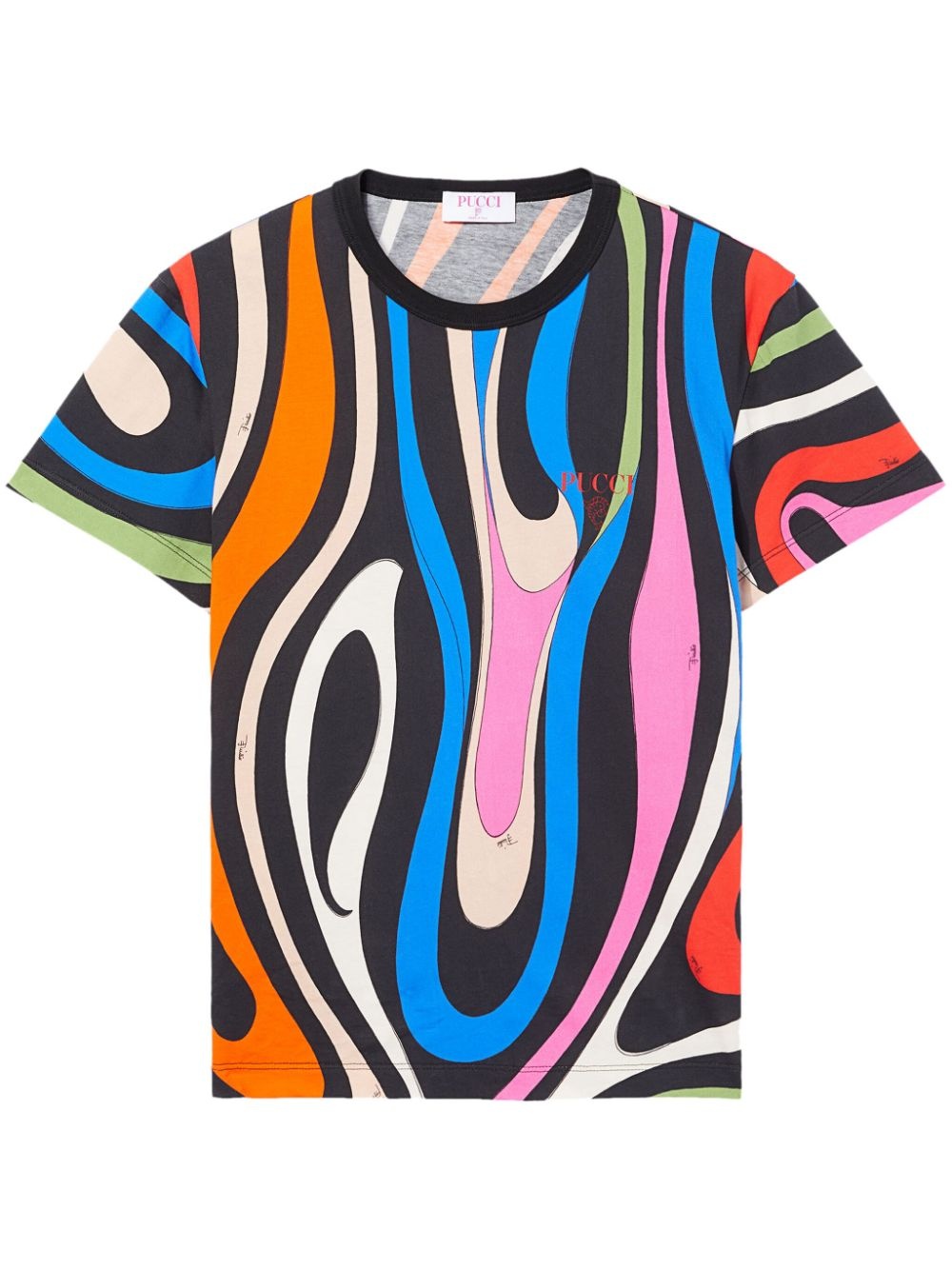 Marmo-print cotton T-shirt - 1