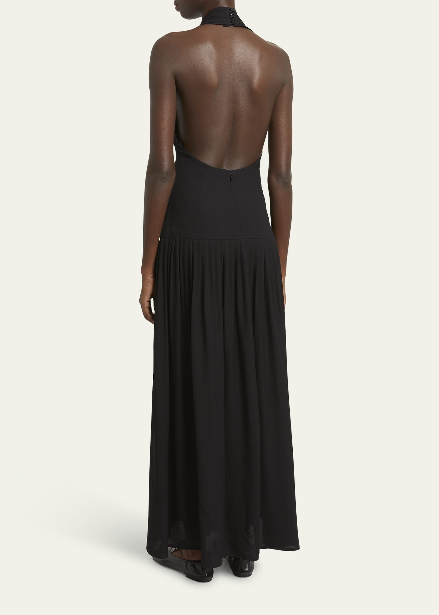 Tala Halter Viscose Georgette Dress - 3