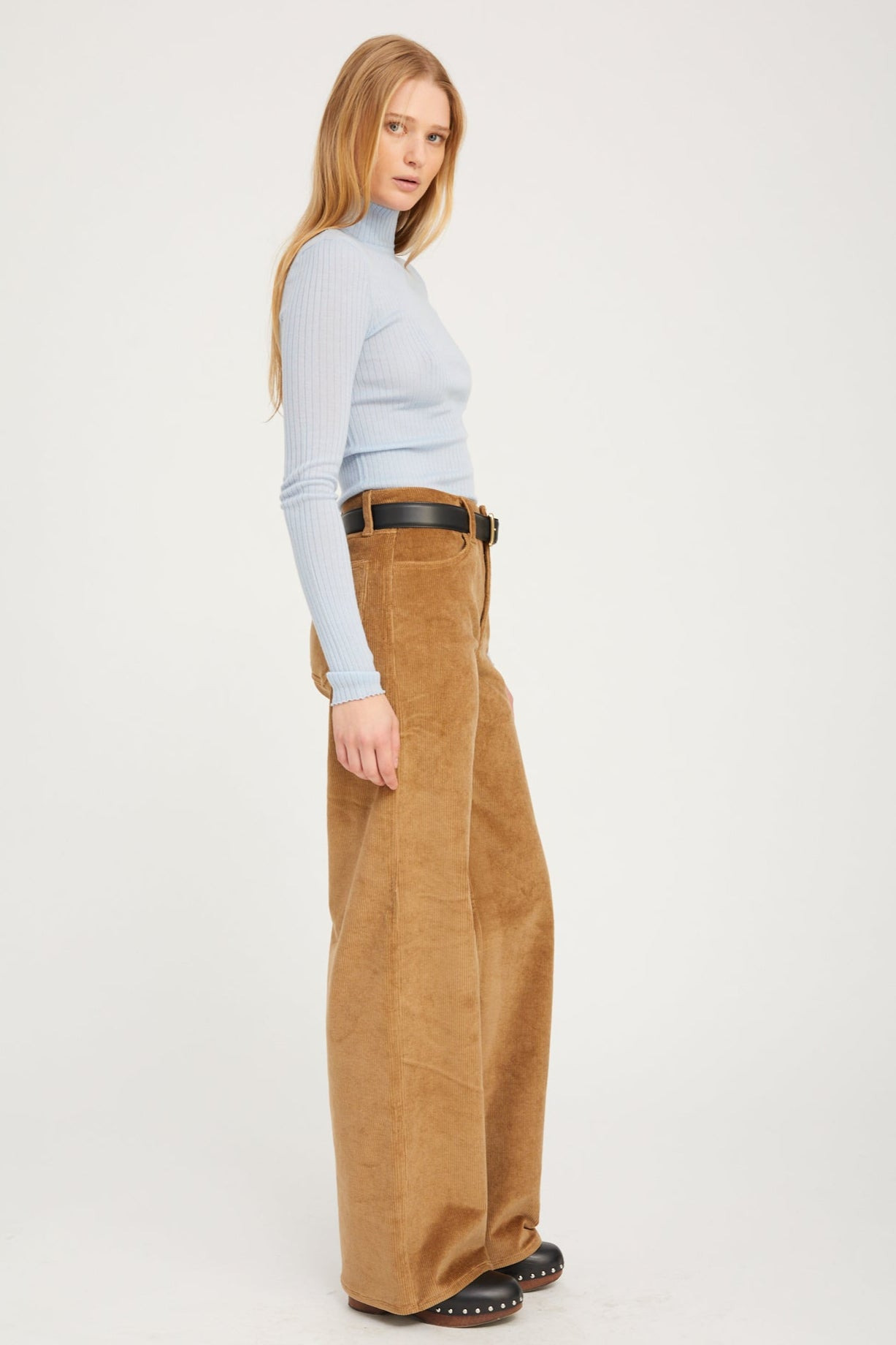 SEPIA CORDUROY WIDE LEG TROUSERS - 3