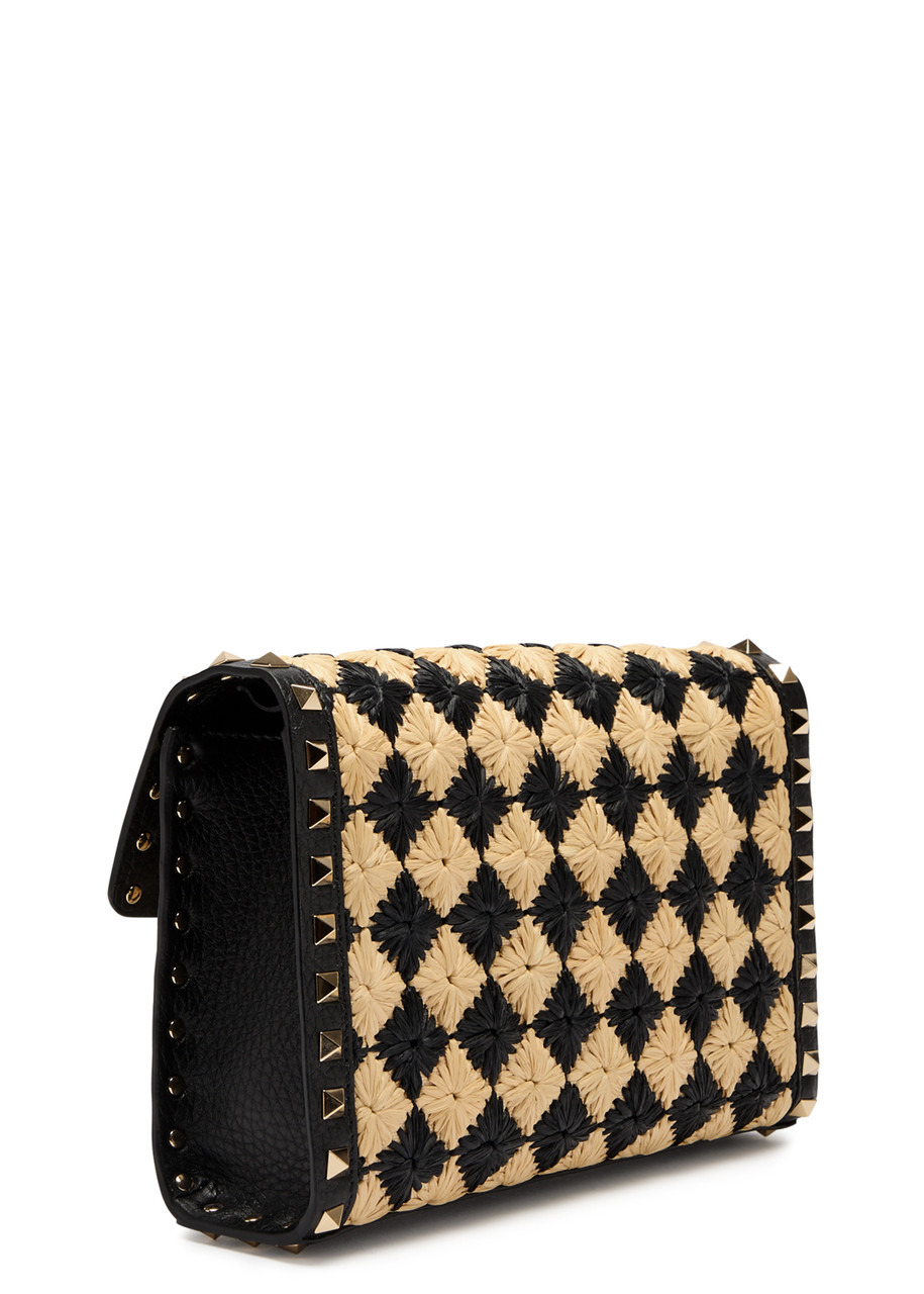 Valentino Garavani Rockstud Faux Raffia Shoulder bag - 2