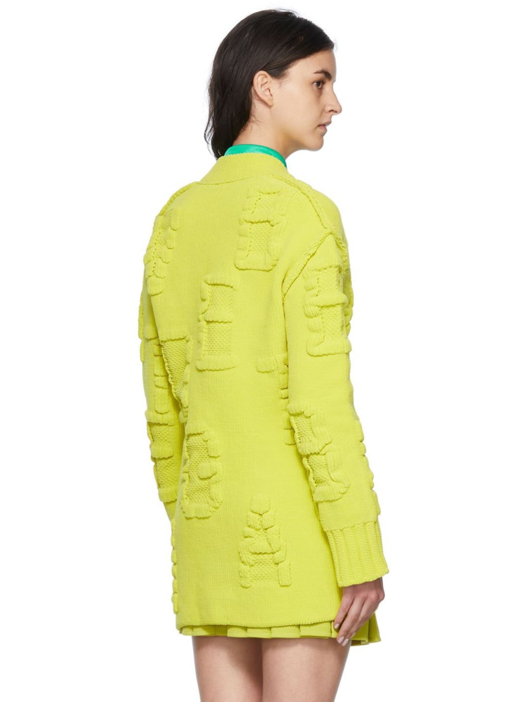 Yellow Nylon Cardigan - 3