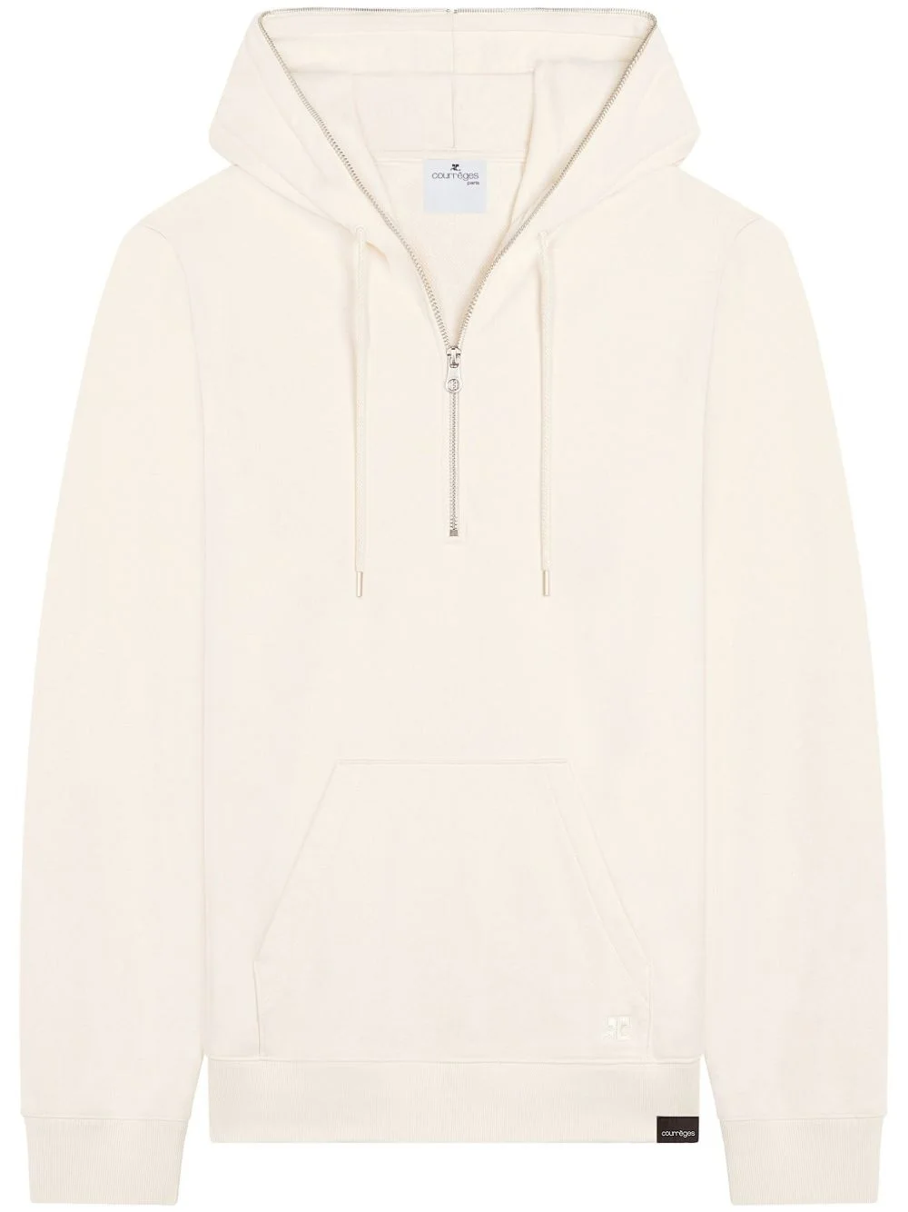 zipped fleece hoodie - 1