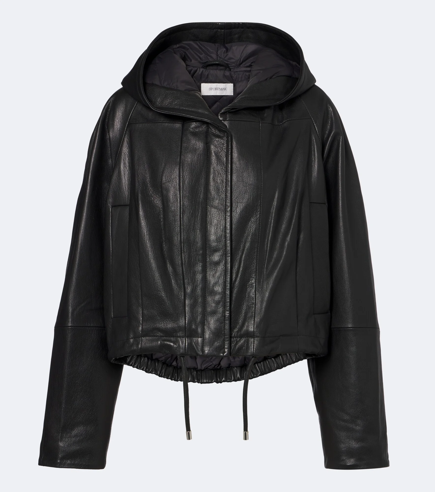 Hooded leather jacket - 1
