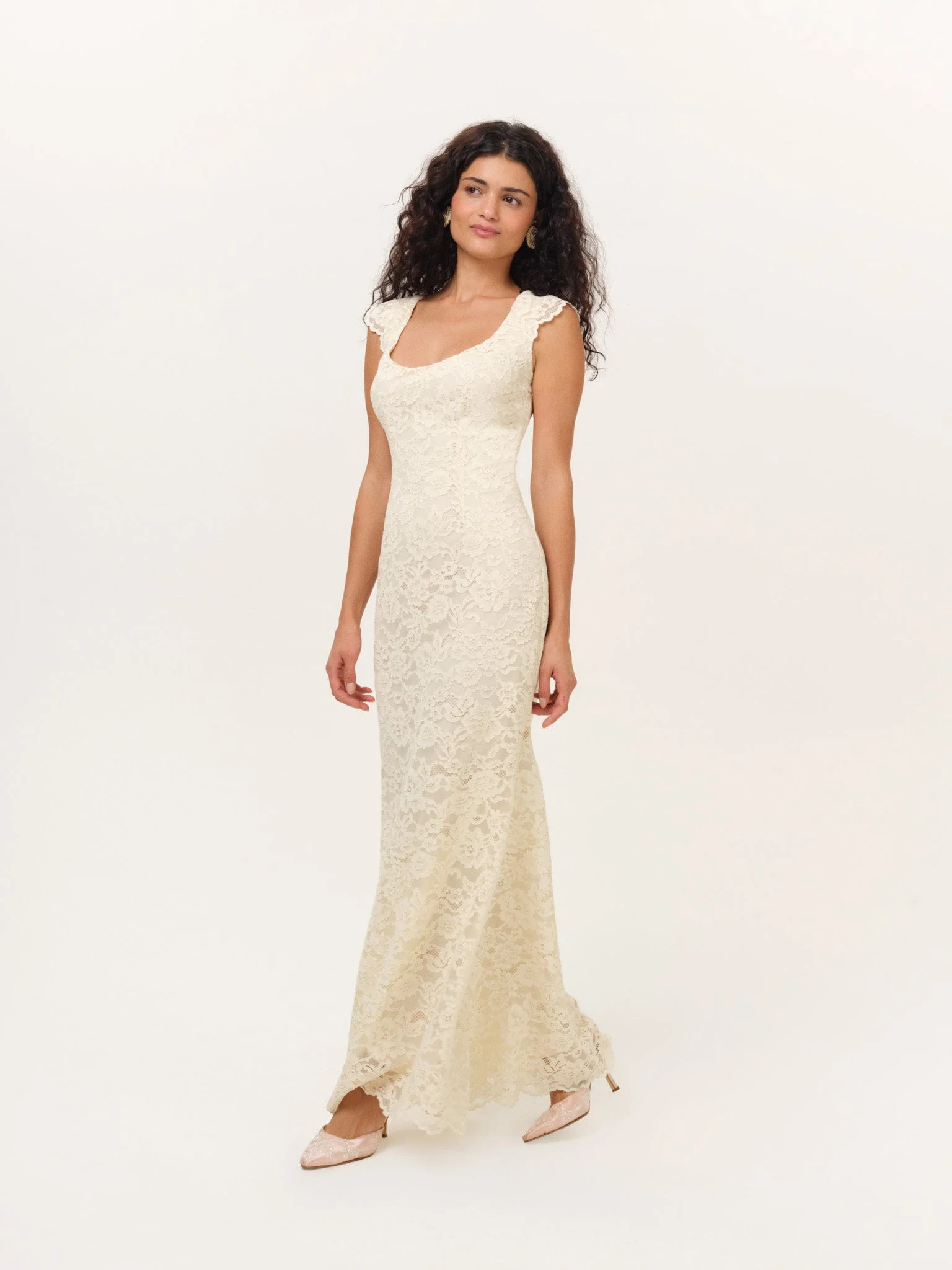Cottage Lace Maxi Dress - 1