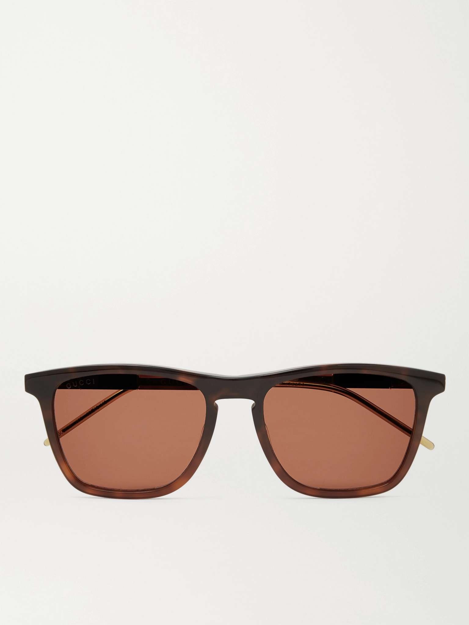 Square-Frame Tortoiseshell Acetate and Gold-Tone Sunglasses - 1