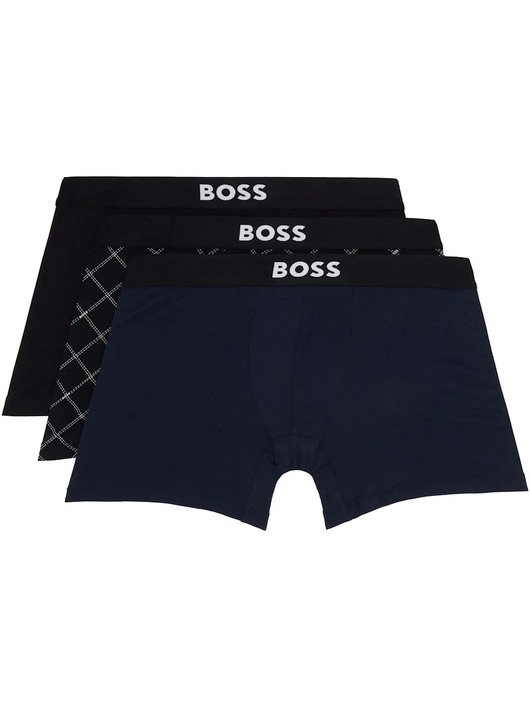 Three-Pack Multicolor Stretch Cotton Boxer Briefs - 1