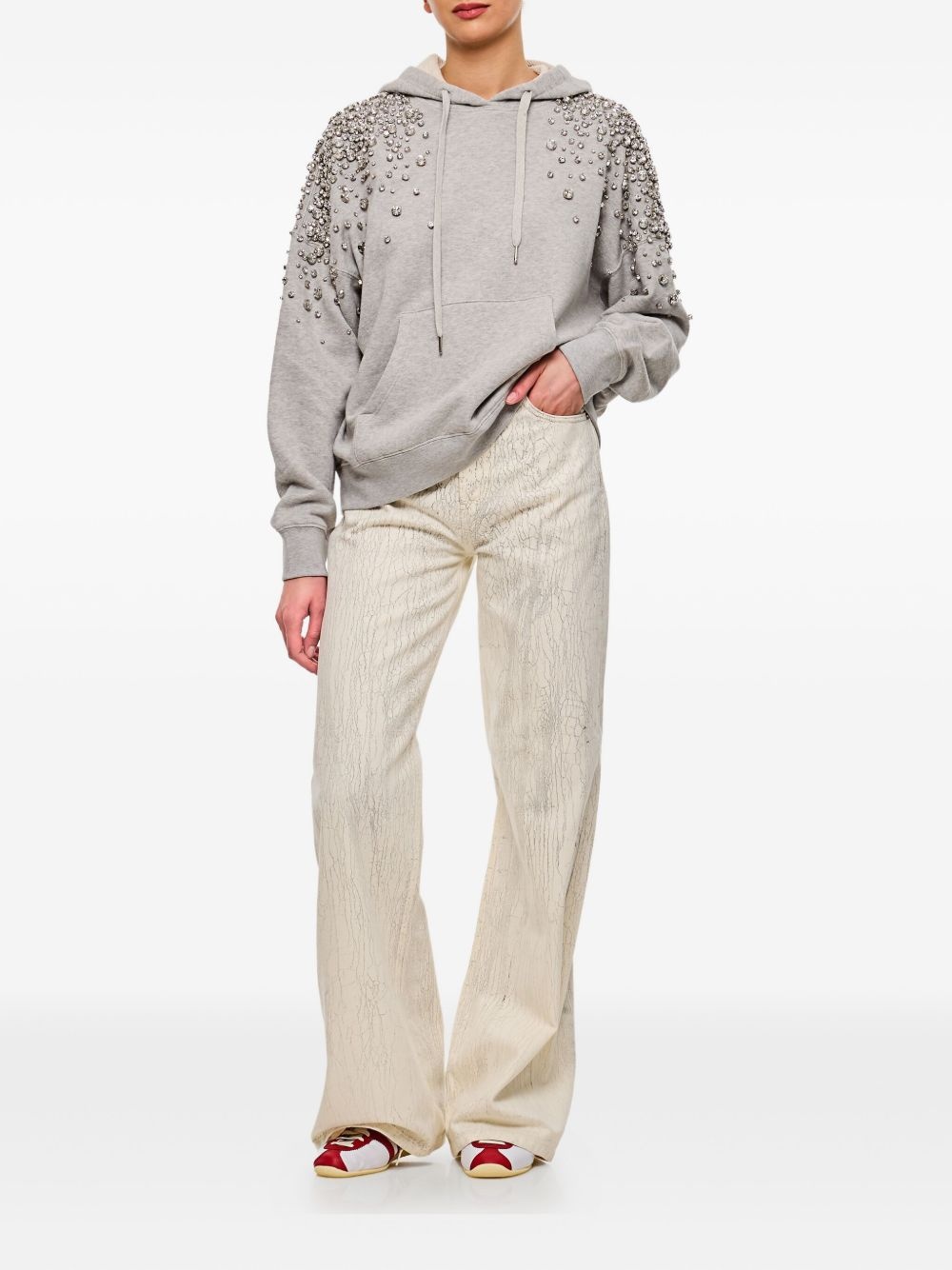 cracked-effect jeans - 2