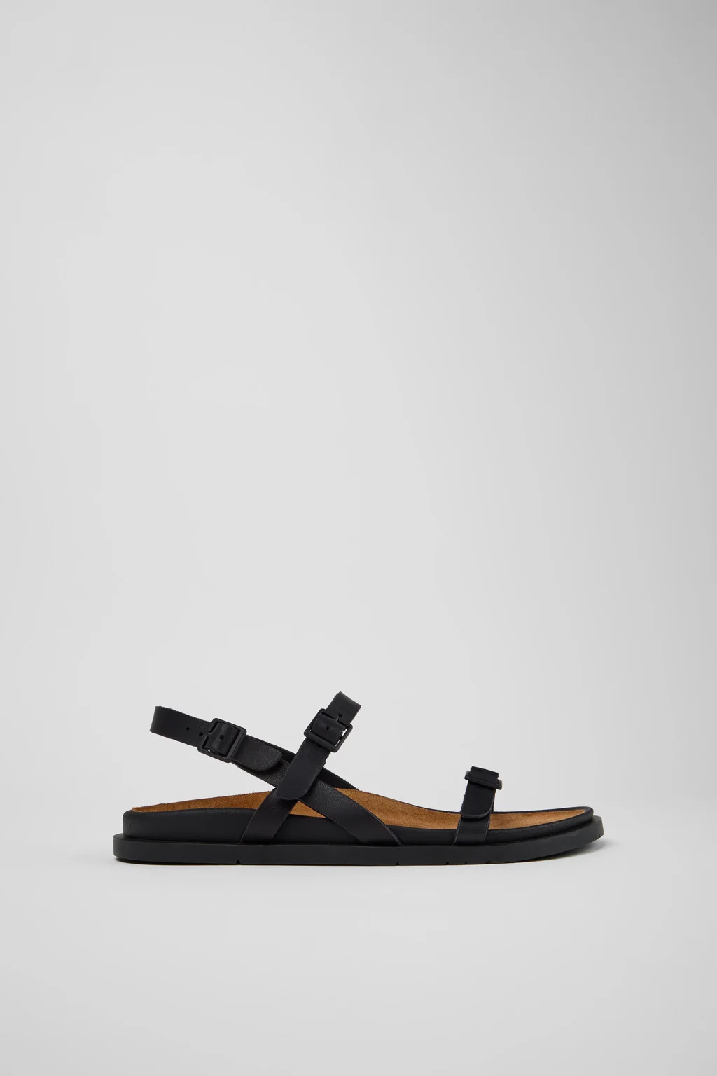 Lluc Sandal Black Leather Sandals for Women. - 1