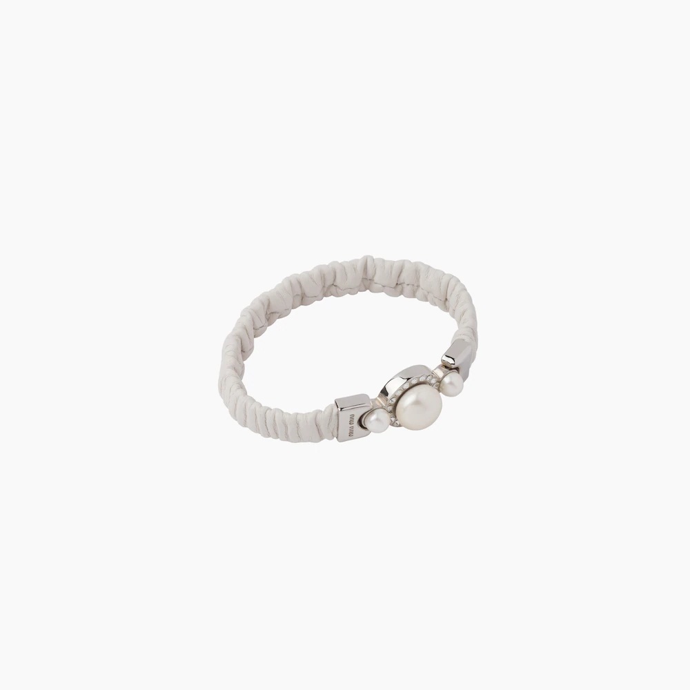 Nappa leather and metal bracelet - 4