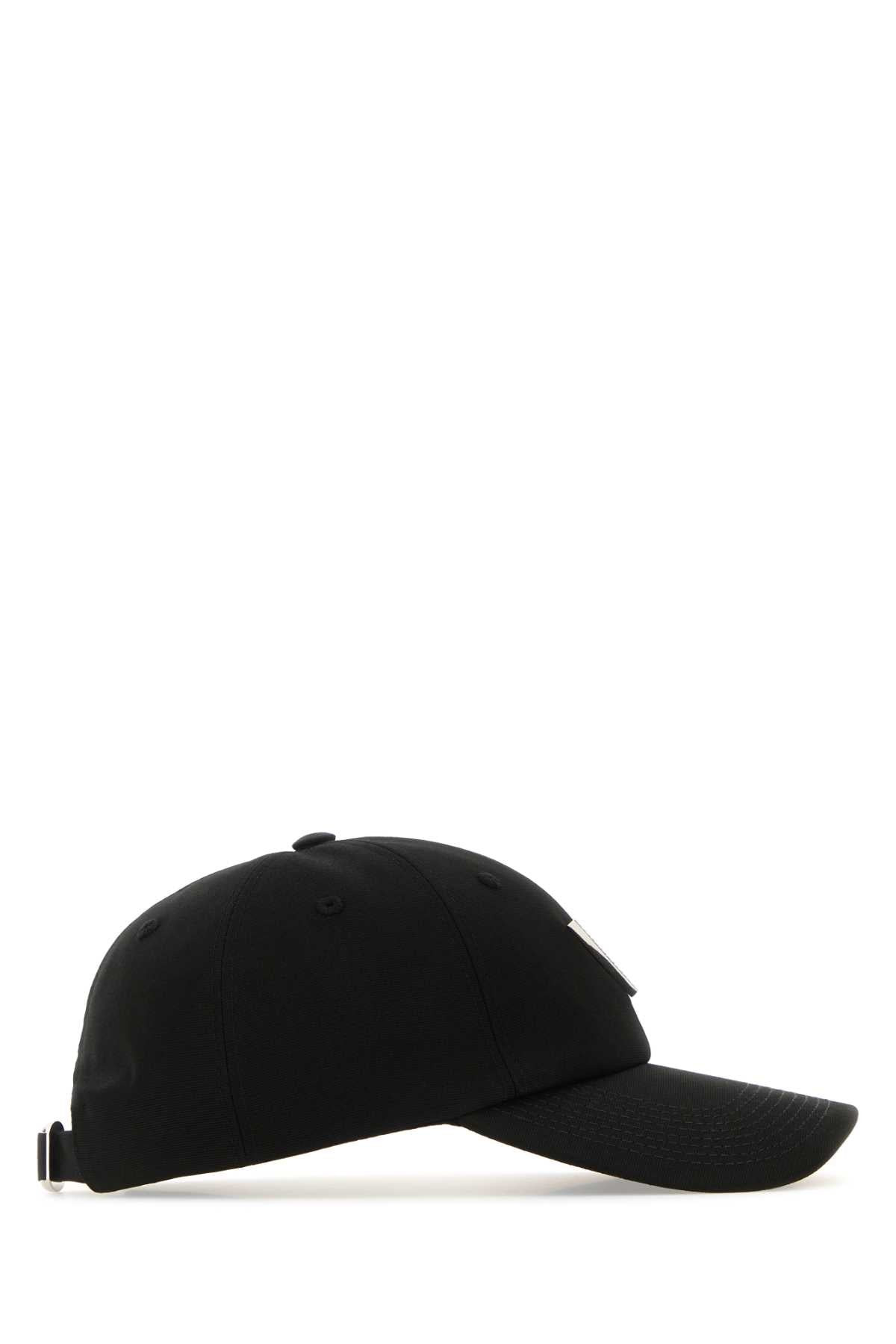 Valentino Garavani Women Black Stretch Cotton Baseball Cap - 2
