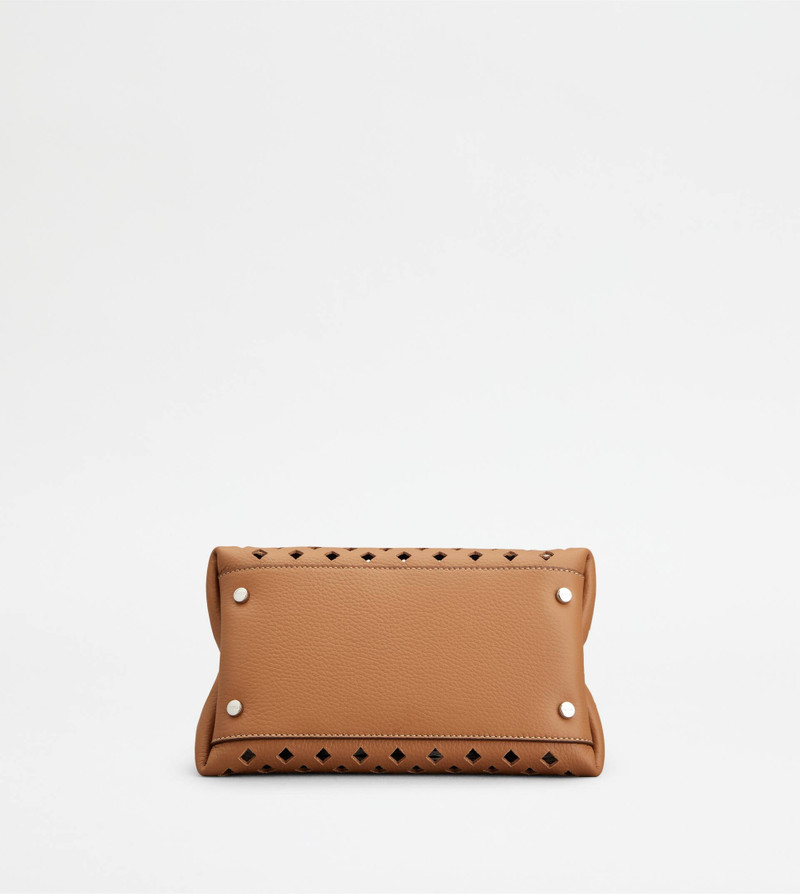 BAG IN LEATHER MICRO - BROWN, BURGUNDY 3