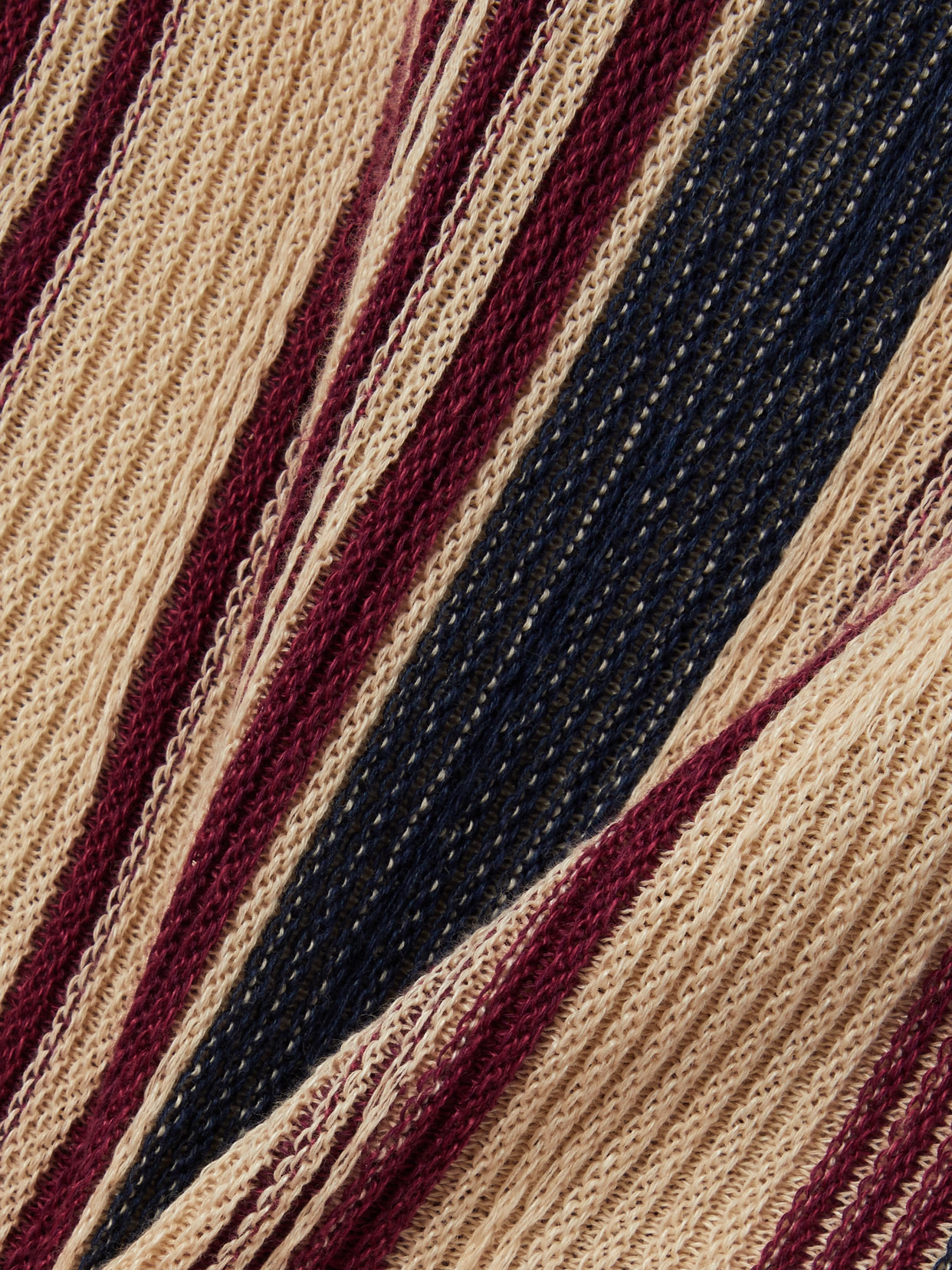 Striped Ribbed Linen And Cotton-blend Midi Skirt - 4