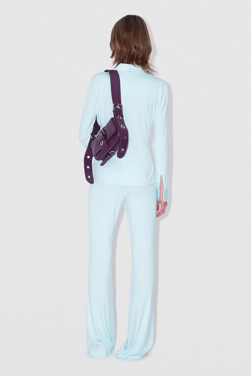 STELLA T TROUSER AQUA GREEN  VISCOSE JERSEY 4