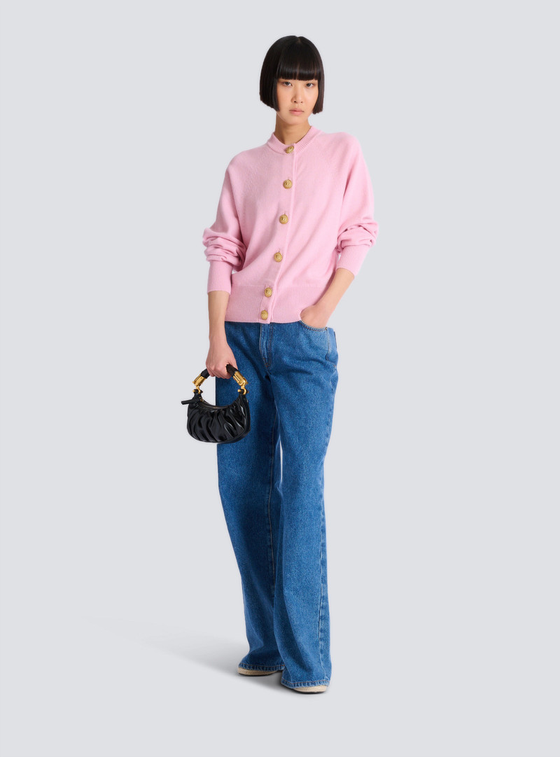 Balmain Buttoned eco-cashmere cardigan outlook