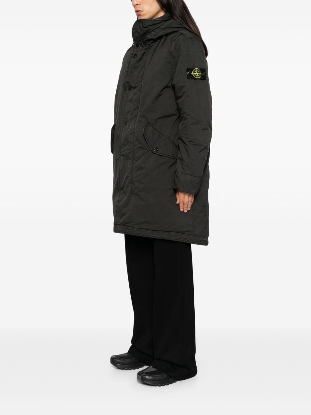 buttoned-up down jacket - 3