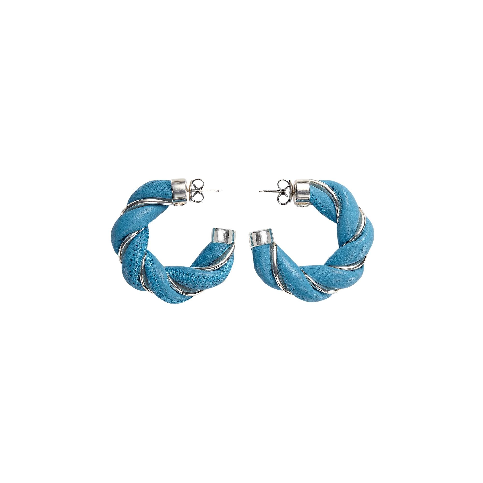 Bottega Veneta Twist Earrings 'Sky Blue' - 1