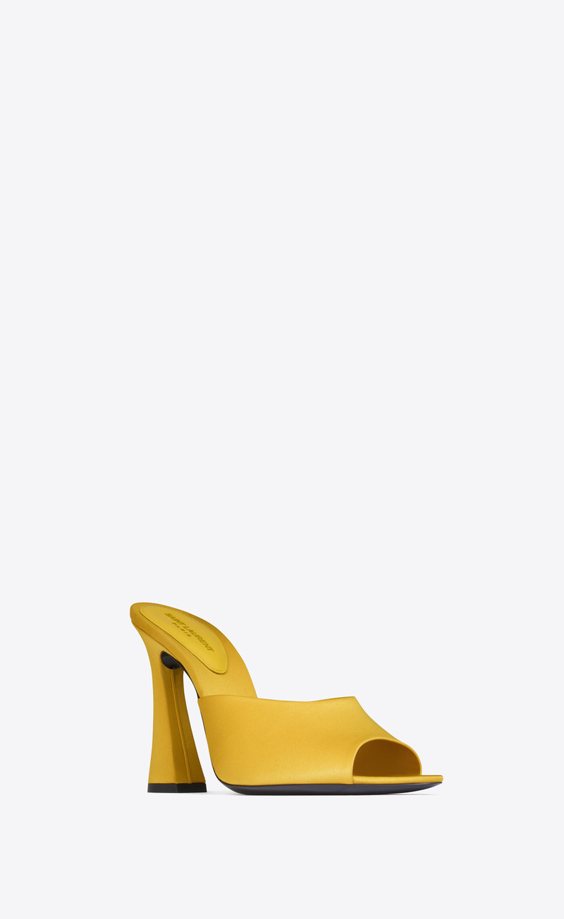 SAINT LAURENT suite mules in satin crepe outlook