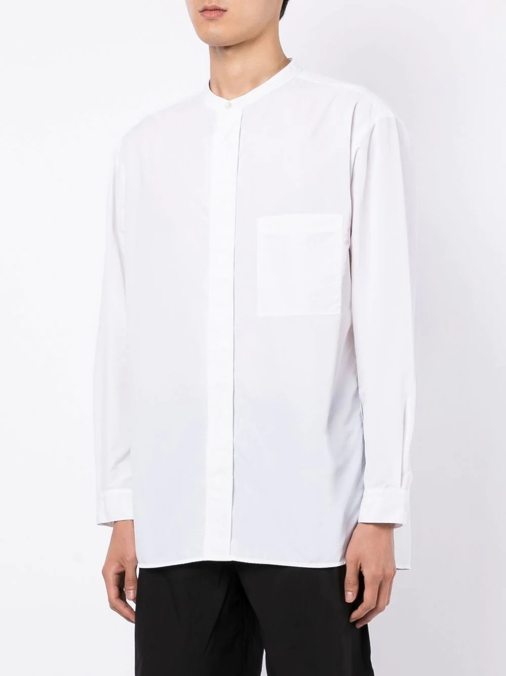 band-collar shirt - 3