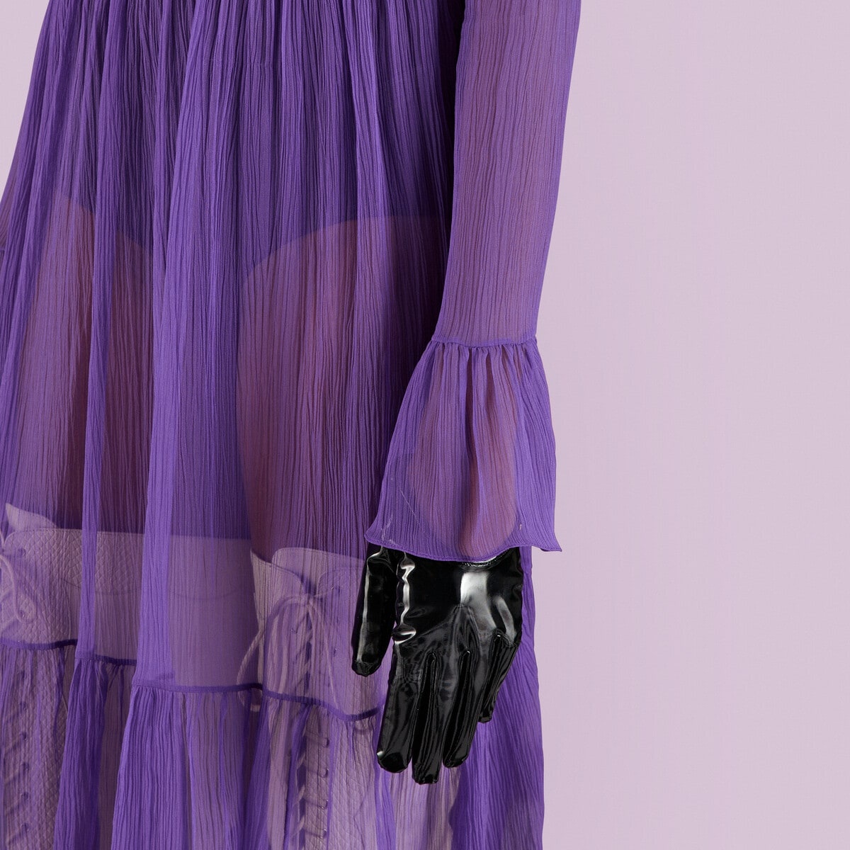 Silk chiffon dress - 3