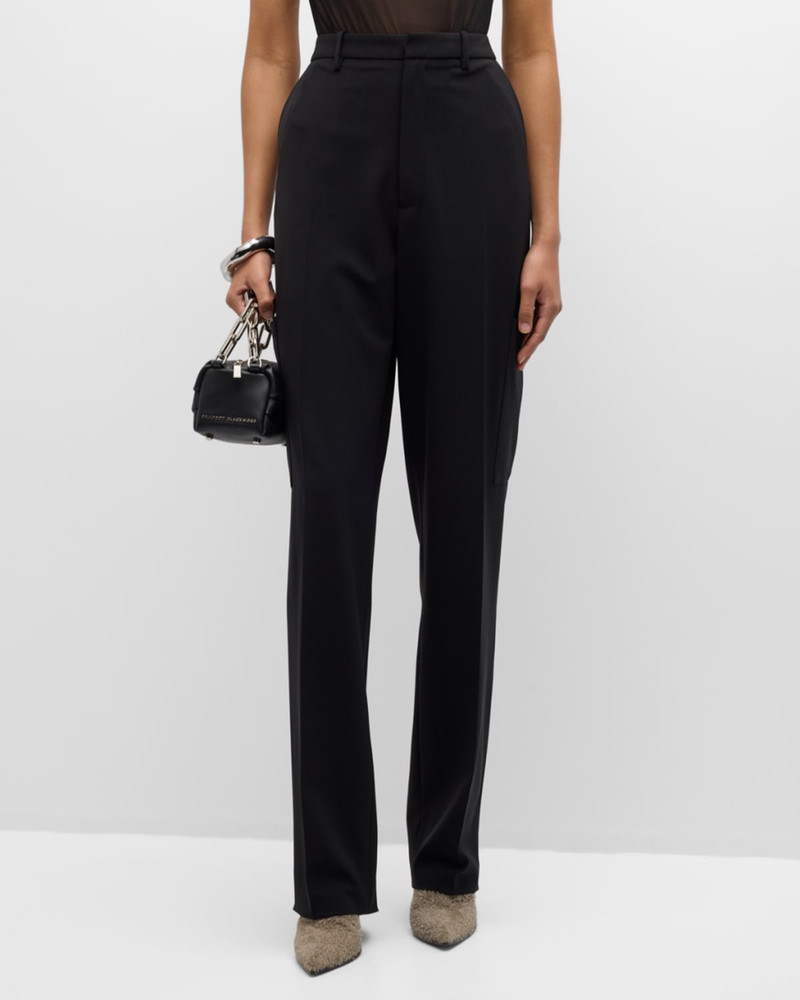 LAPOINTE Mid-Rise Leg-Pocket Tapered-Leg Tech Twill Pants outlook