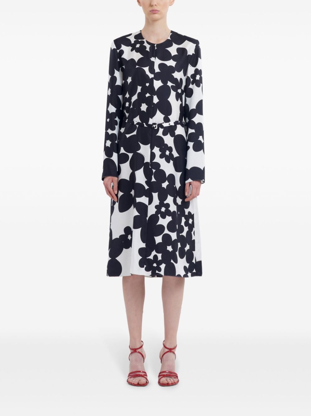 floral-print midi dress - 3