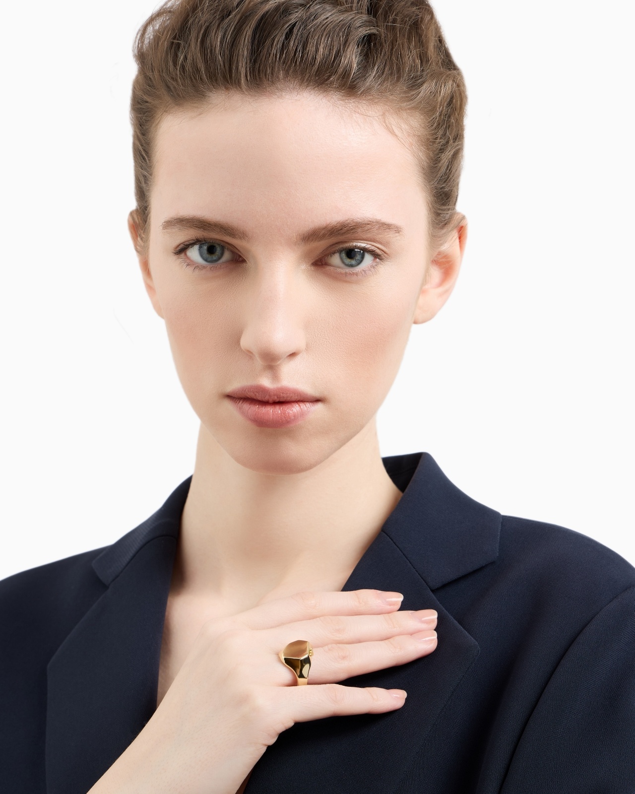 GOLD-TONE BRASS CENTER FOCAL RING - 2